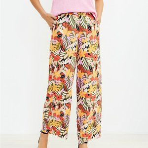 LOFT NWT Tropical Pull On Wide Leg Pants S